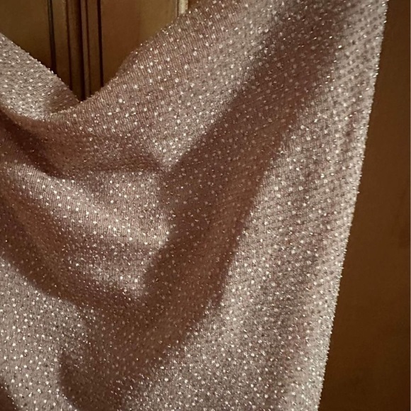 Reduced!!  David’s Bridal Size 6 Champagne pink Sparkly Semi Dress - Picture 4 of 5